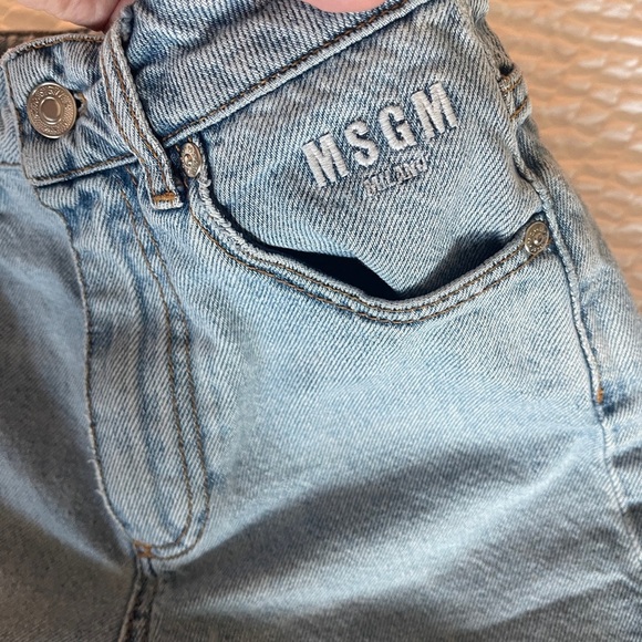 MSGM Denim Bermuda Shorts light wash made in Italy size 38 - Picture 4 of 14